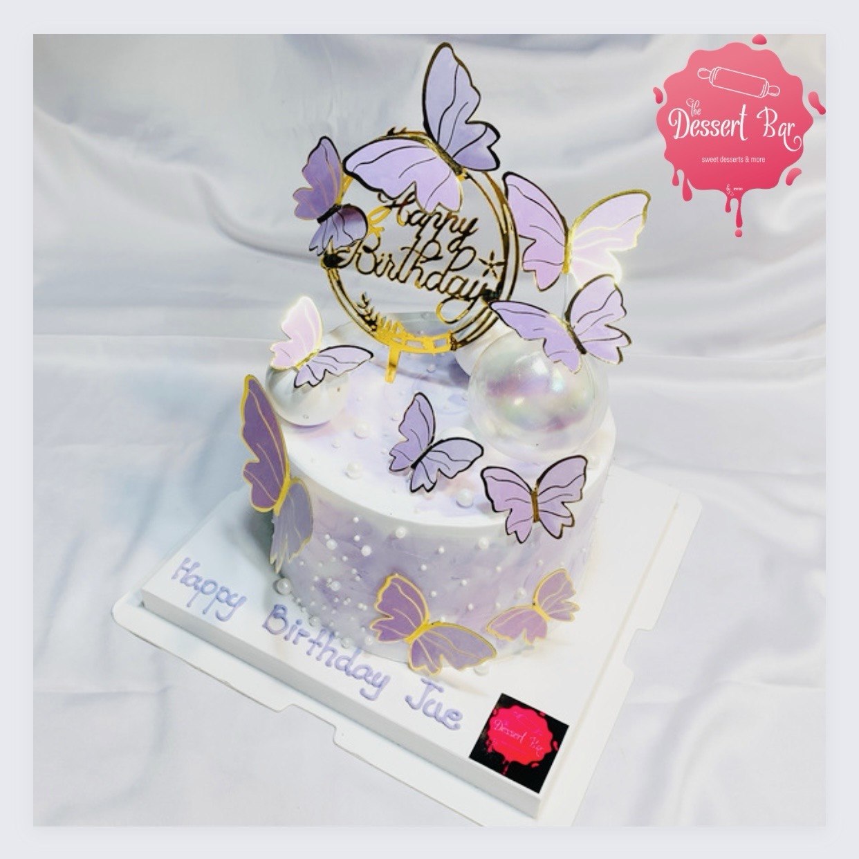 Purple butterfly cake